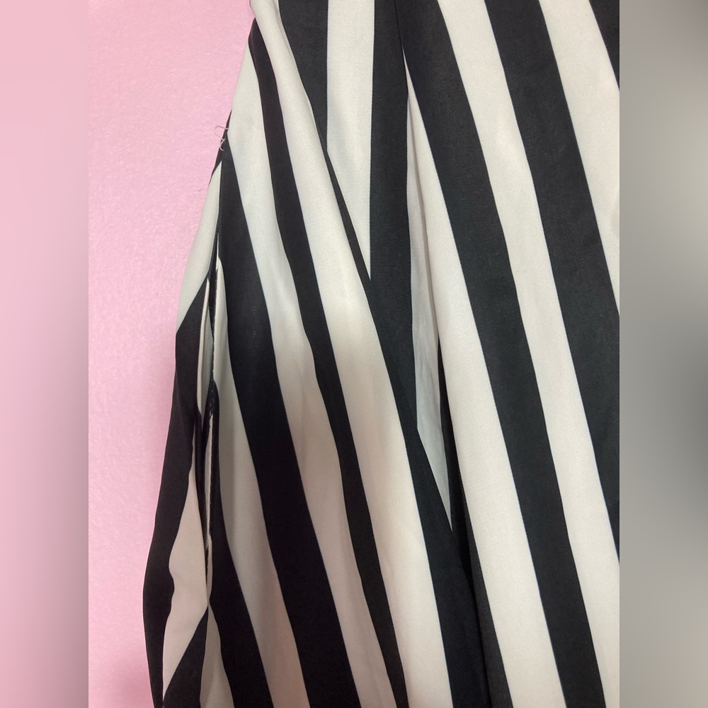 On and Off the Runway Small Striped Flare Pants - Picture 2 of 5